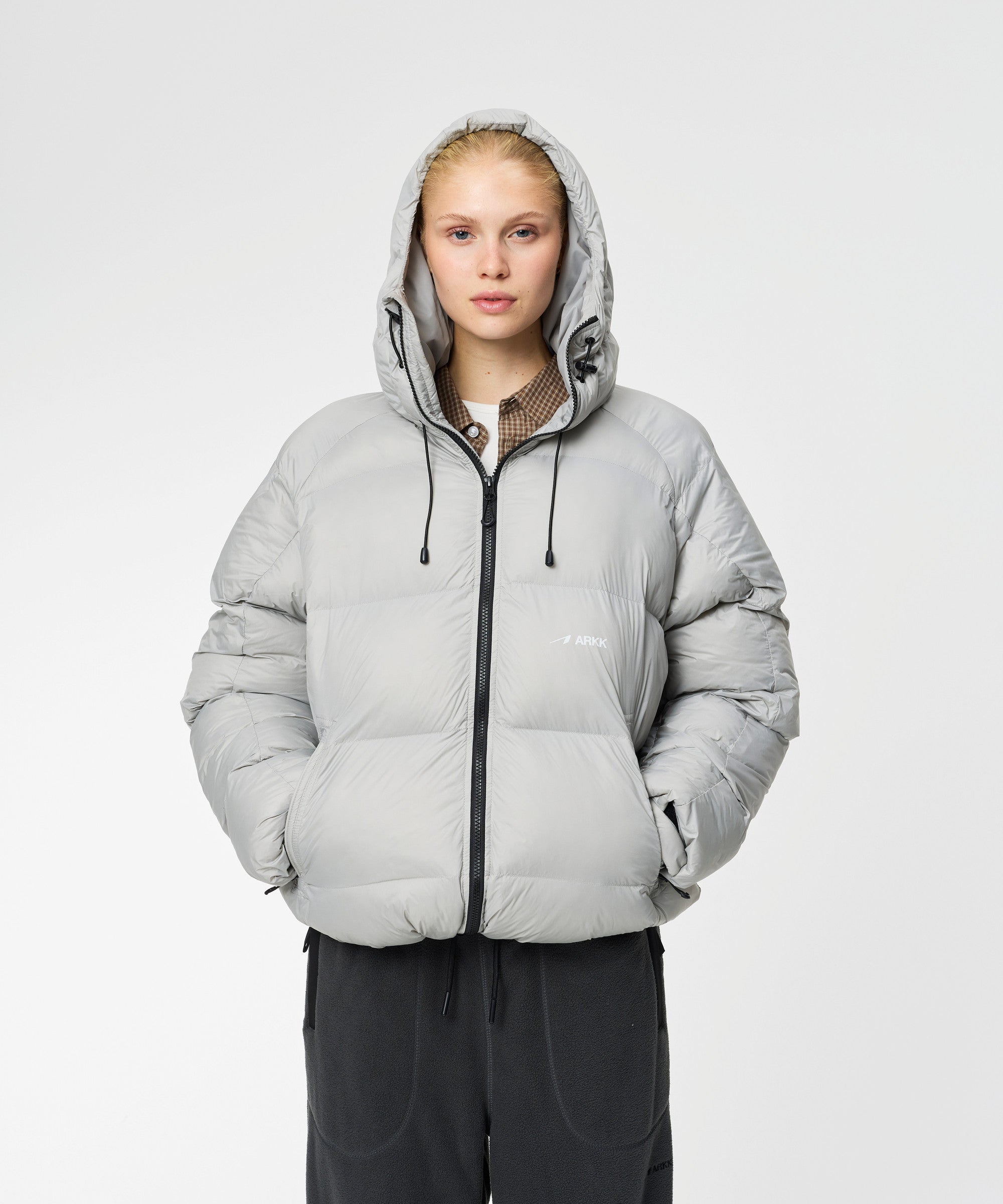 ARKK Apparel ARKK Logo Puffer | Grey Jacket